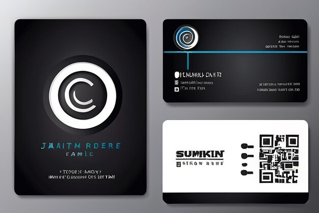 Photo smart business card design template vector