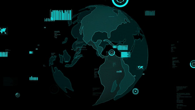 Smart business data analytic technology visualiser abstract