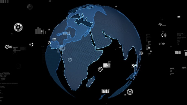 Smart business data analytische technologie visualiser abstract