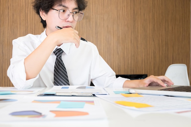 smart businessman discussing in meeting room