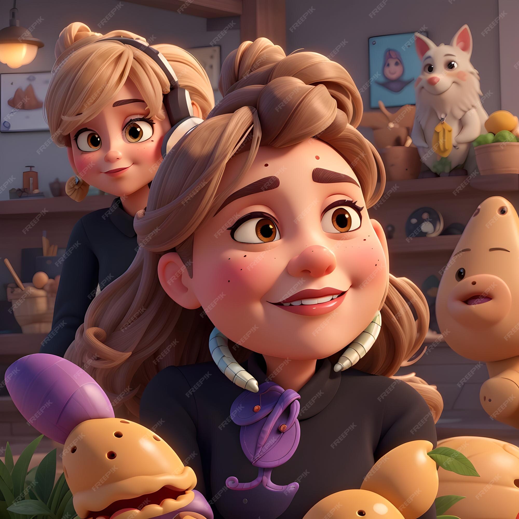 Premium Ai Image A Smart Cartoon Girls With Beautiful Dress Ai Generated Premium Ai Image A Smart Cartoon Girls With Beautiful Dress Ai Generated