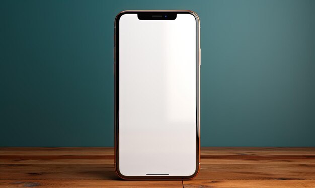 Foto telefono cellulare intelligente con schermo vuoto isolato