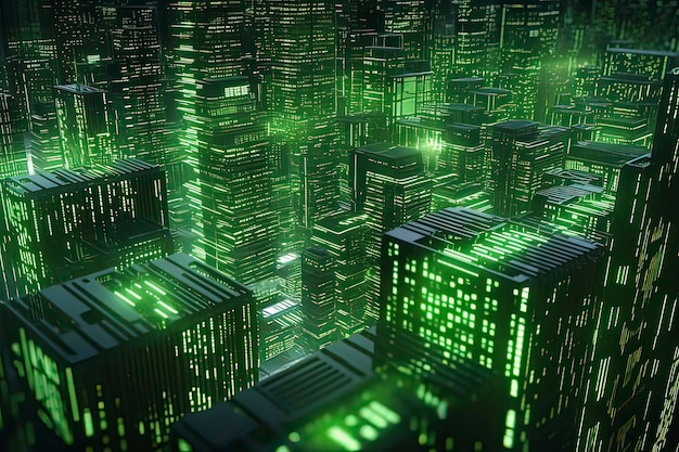 Smart City in the Context of Circuit Boards AI technology generated image