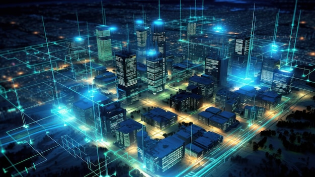 Smart city solutions develop integrated systems AI generated