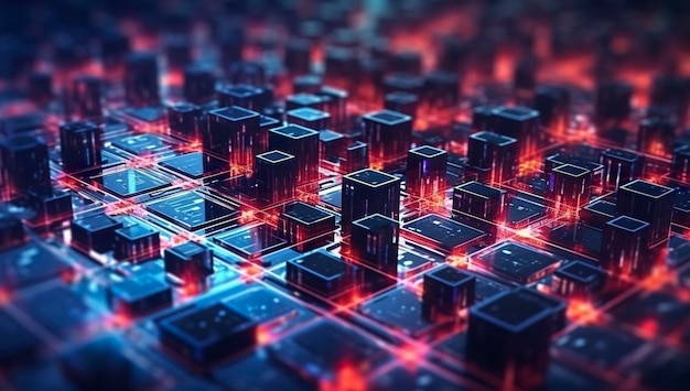 Smart data city abstract background abstract digital buildings