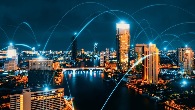 Smart Digital City With Connection Network Reciprocity Over The Cityscape