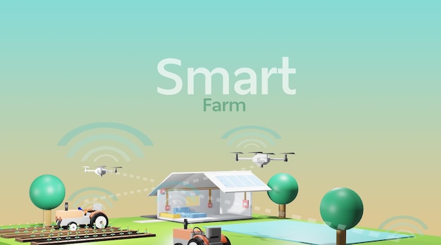 Smart Farm, een modern landbouwtechnologiesysteem dat computers gebruikt om te helpen bij het werken en beheren van de