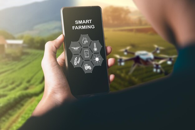 Smart Farming using IOT Internet Of Thinking technology and analysis with AI artificak intelligence help to improvement research and development productivity of farming