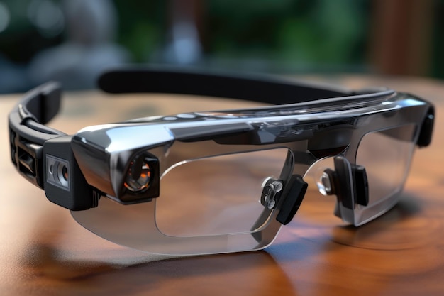 Smart glasses showing the wearers view of the world created with generative ai