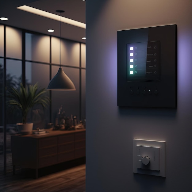 Smart home concept Afstandsbediening en home management generatieve AI