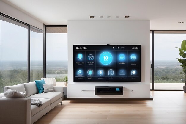 Smart Home Control Center Futuristic Home Automation Hub