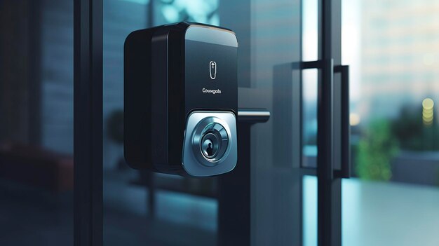 Photo a smart home device controlling the window or door locks enhancing security and convenience