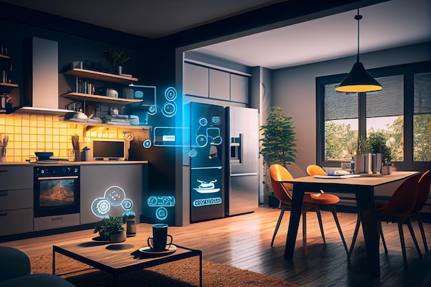 Smart Home-interface met Augmented Realty van IOT Object Interior Design