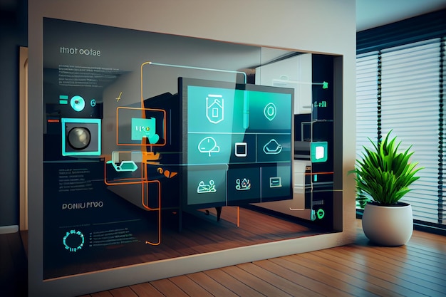 Smart Home-interface met Augmented Realty van IOT Object Interior Design