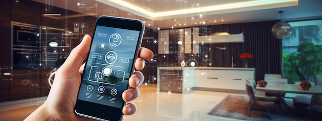 smart home Management of the house apartment via phone