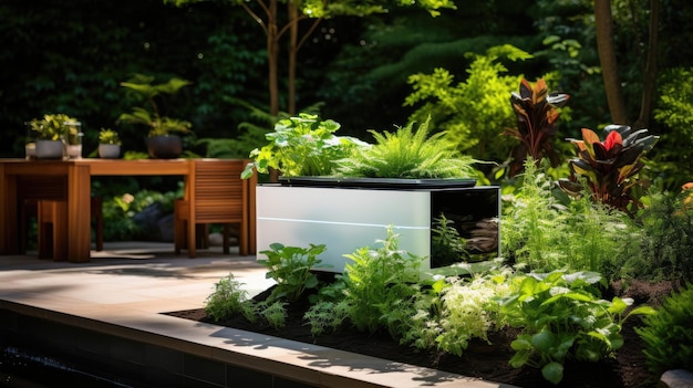 Photo smart home's multisensory garden with scents