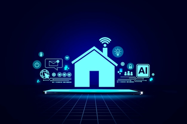 Smart home system and Artificial intelligence concept