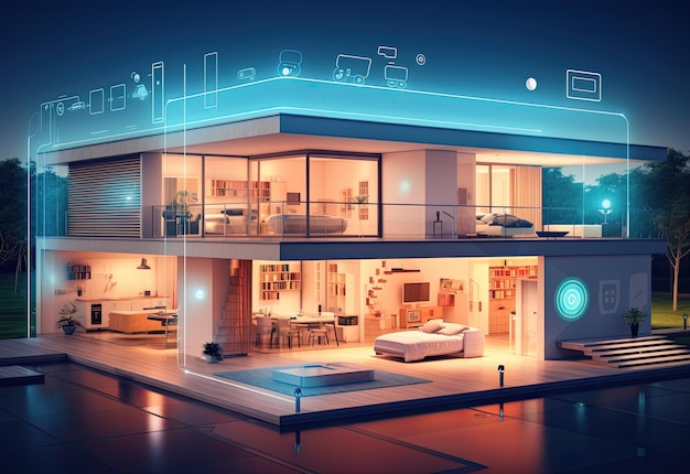 Premium AI Image Smart Home Using Modern Technology Wireless System premium-ai-image-smart-home-using-modern-technology-wireless-system