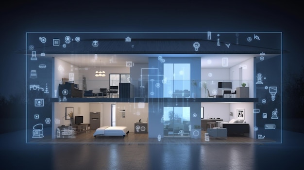 smart home with iot concept