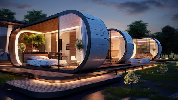 Smart Homes Images of homes built with innovative materials for sustainability and efficiency