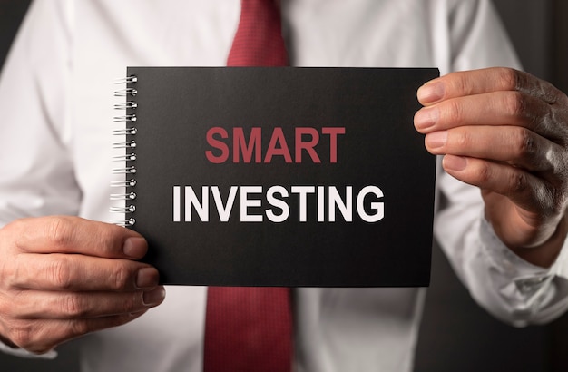 Smart investing concept. Word investment. Money and finance.