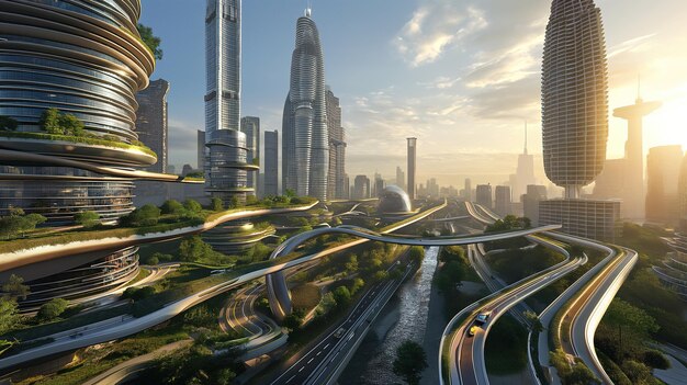 Smart Kuala Lumpur city futuristic concept