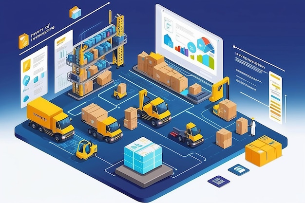 Foto smart logistics industry 40 technologie voor de toeleveringsketen