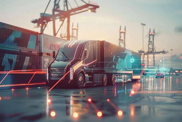 Photo smart logistics technology revolutionizing global trade