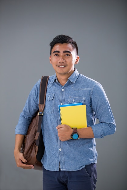 Smart looking male student