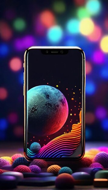 Foto un modello di smart phone mostra l'ai generativa