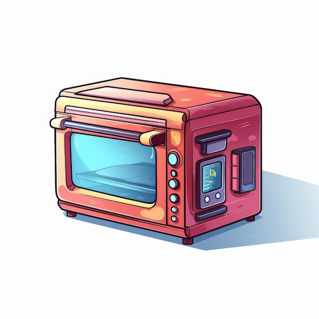Smart Oven 2d Sprite In Comic Style