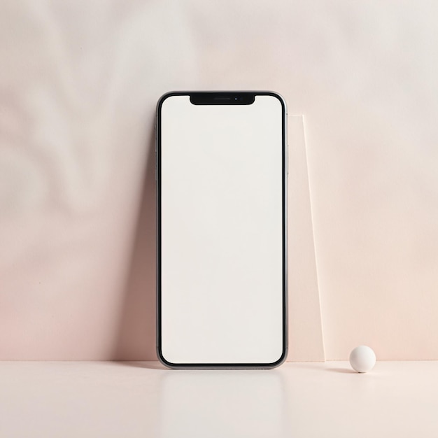 Smart phone mockup template on isolated background studio shot