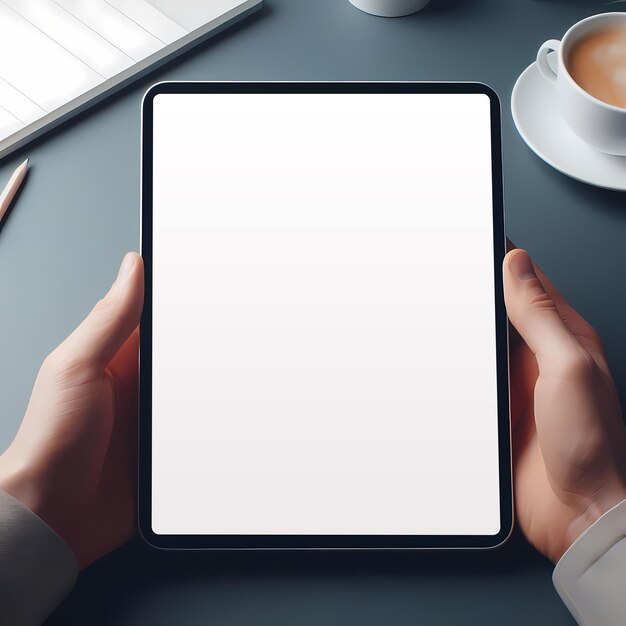 Smart Phone and Tablets Blank white Screen Display Mockup