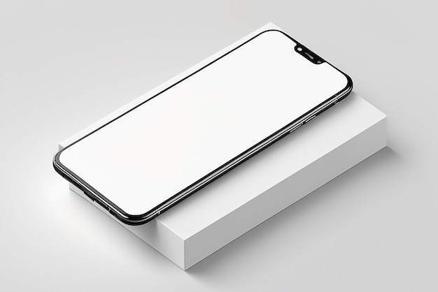 白い背景のスマートフォン
