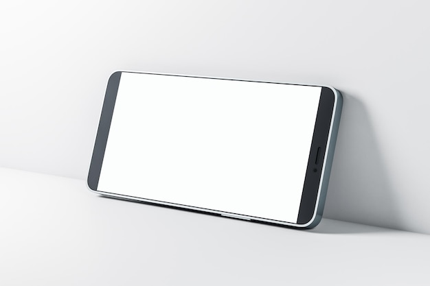 Smart phone with empty touch screen with space for text