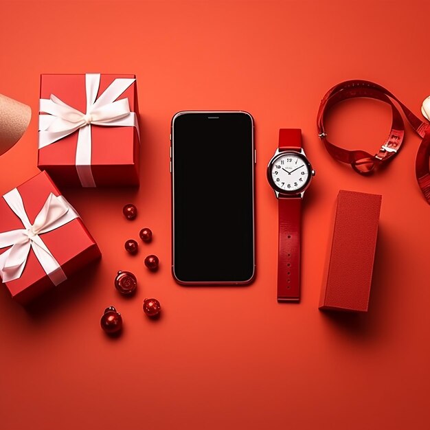 Photo smart phone with gift box and accessories