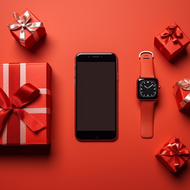 Smart phone with gift box and accessories