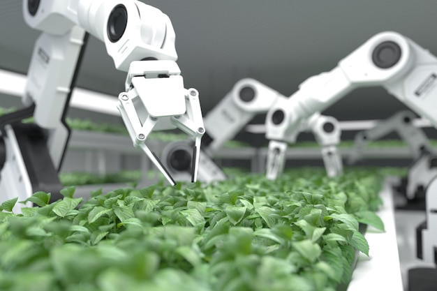 Smart robotic farmers Agriculture technology Farm automation