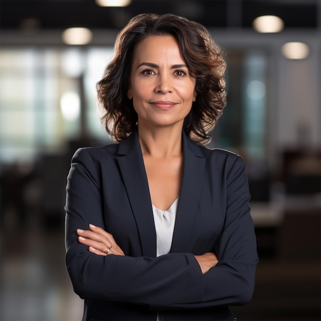 Smart senior business women with crossed arms smiling at camera