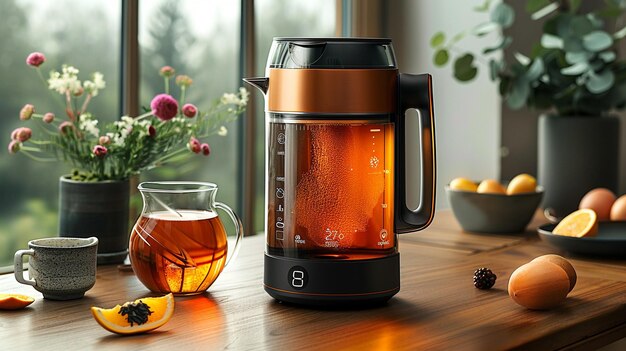 A Smart Tea Kettle With Temperature Control Background