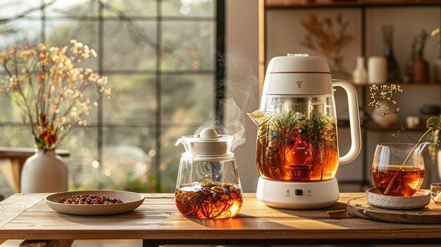 A Smart Tea Kettle With Temperature Control Wallpaper