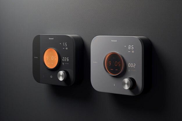 Photo smart thermostats with voice control and learning 00665 01