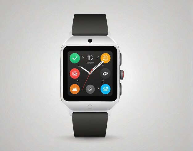 Photo a smart watch with a black band