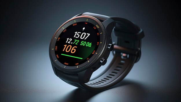 a smart watch with the numbers 100 000 on the screen