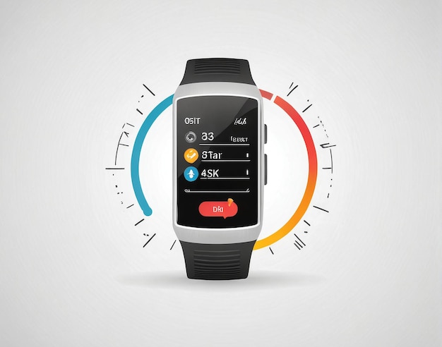 Photo a smart watch with a smart screen