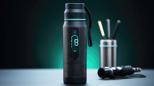 A smart water bottle with hydration tracking Generative AI