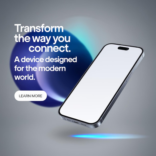 Smartphone advertentie social media ontwerp mockup