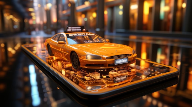 Smartphone application of taxi service for online