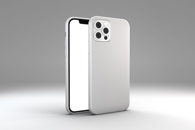 smartphone Blanco Cover 3D Render