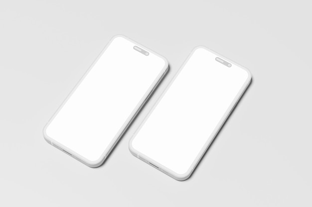 Photo smartphone clay blank mockup